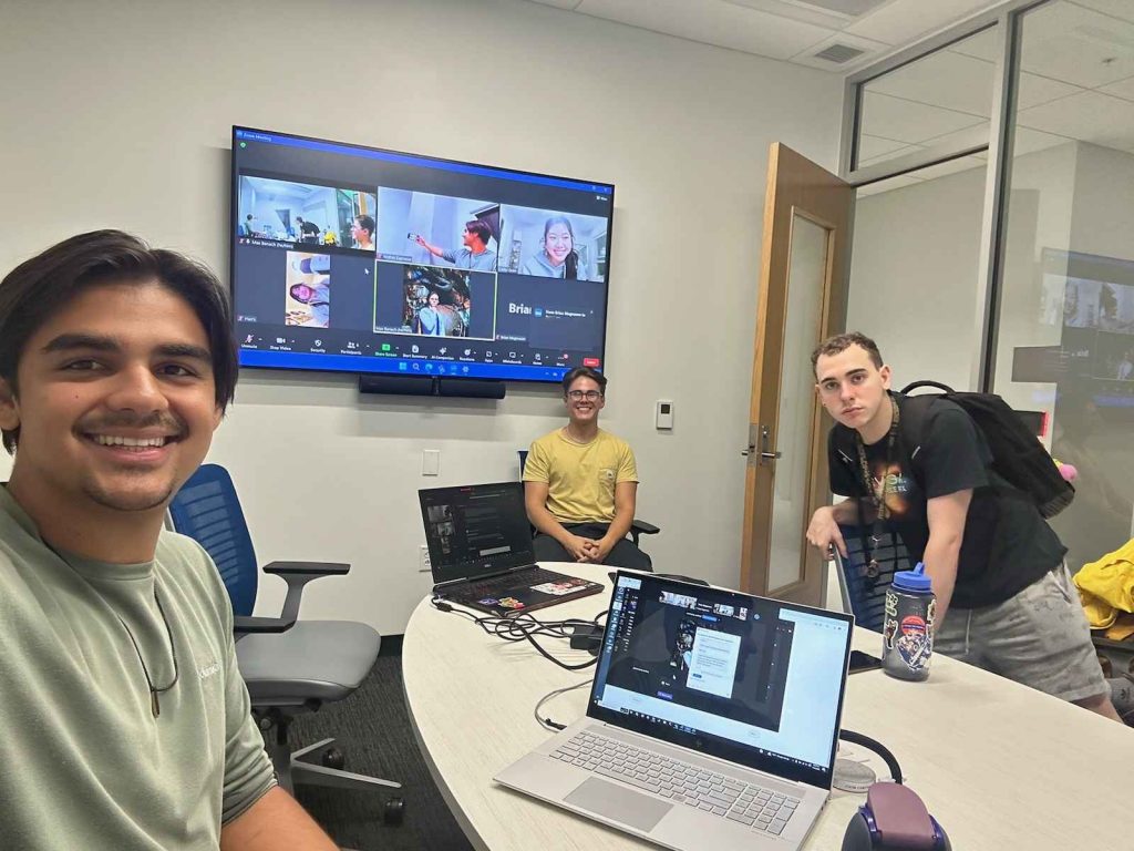 Picture of the team at their Wednesday meeting